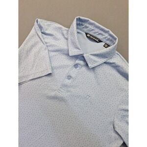 Travis Mathew Light Blue Microdot Polo